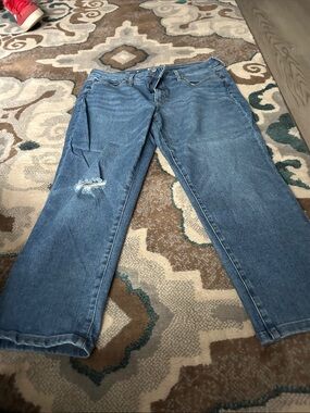 Sonoma Light Blue Distressed capris